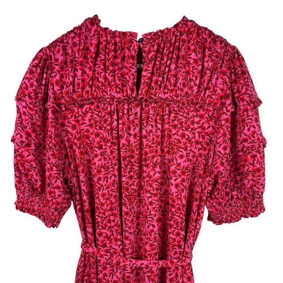 Boden Yoke Detail Jersey Mini Dress size 10L Gin Fizz Abstract Vine - Picture 8 of 11